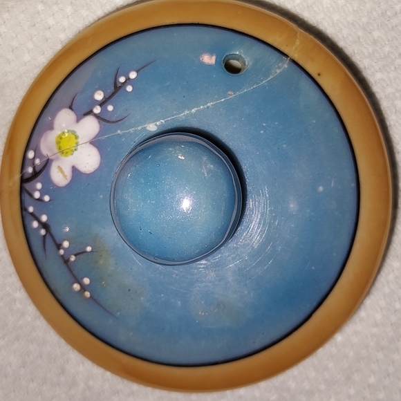 Takito Japan Lusterware Porcelain Hand Painted Teapot periwinkle peach luster - Picture 7 of 12